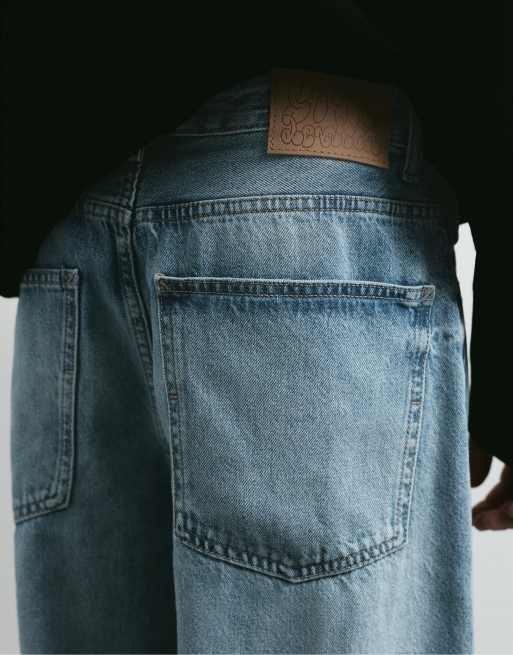 Pull&Bear ruimvallende baggy jeans in licht indigo, 5 van 7