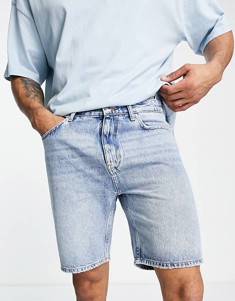 ASOS Korte Skinny Denim Short in het Blauw voor heren Heren Kleding voor voor Shorts voor Chinoshorts en nette shorts 