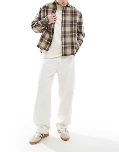 Pull&Bear - Ruimvallende jeans in wit - view 1