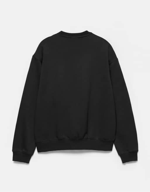 Pull&Bear ruimvallende sweatshirt in zwart, 7 van 7