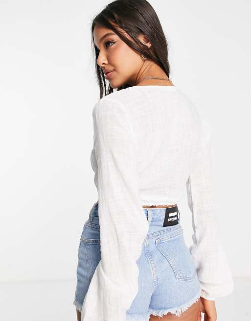 Cardigan court pour femme Automne Hiver Tops Cardigan à manches longues en tricot Bouton Down Veste Dames Cardigan blanc, rose gold, XL