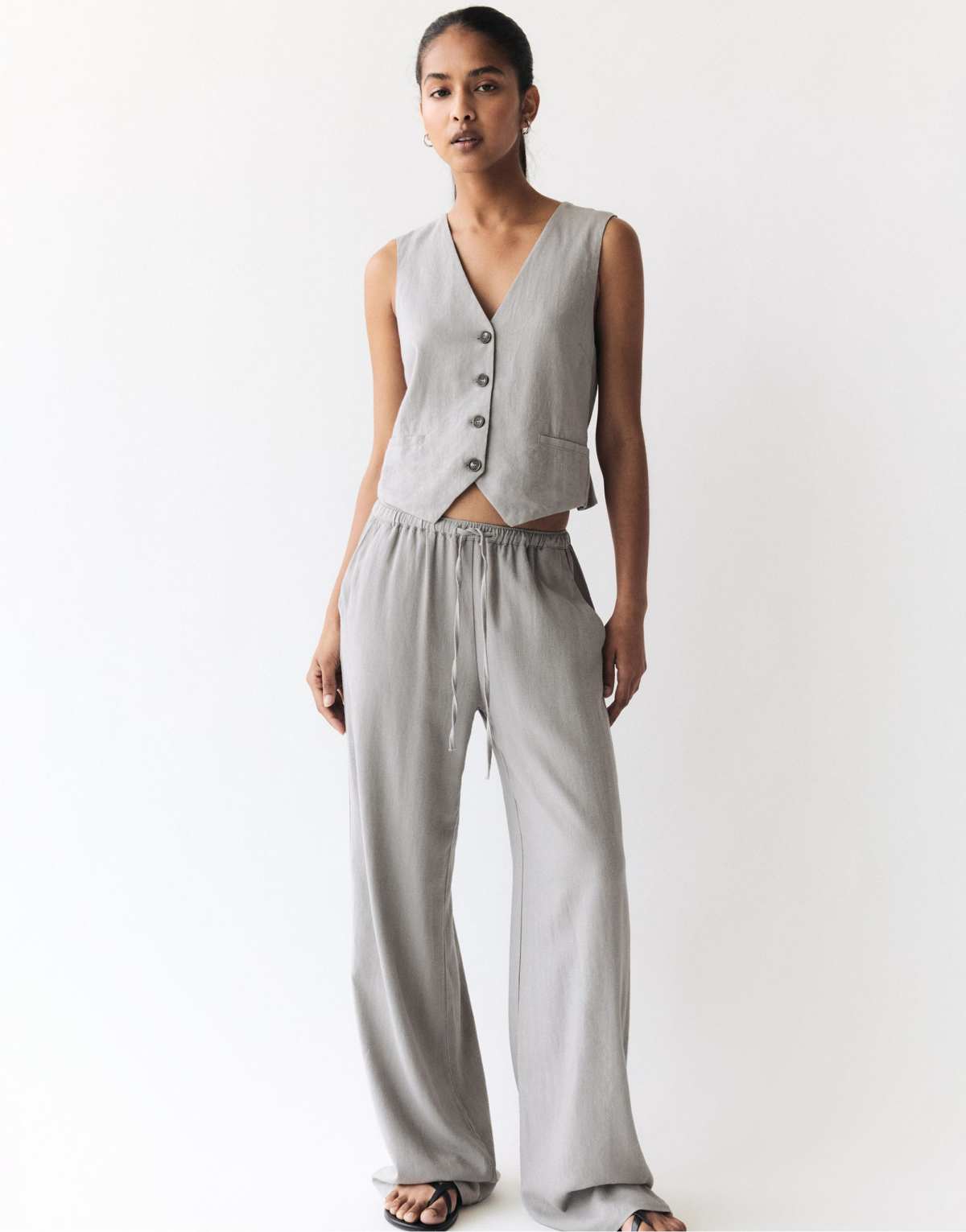 Pull&Bear rustic joggers in taupe