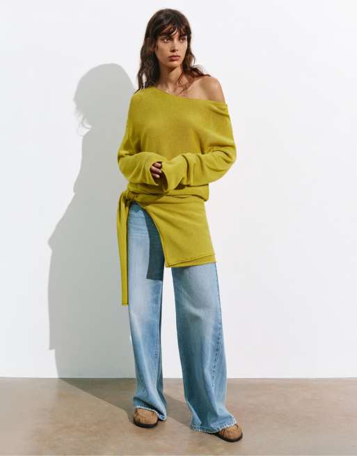 Pull&Bear Rustic jumper in apple green, 4 of 7