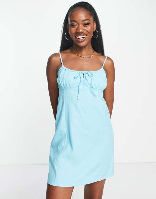 Baby blue hotsell spaghetti strap dress