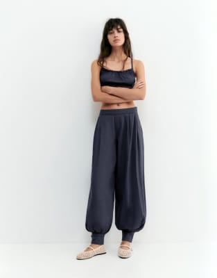 Rustic - Sarouel-Hose in Graublau Blau 36