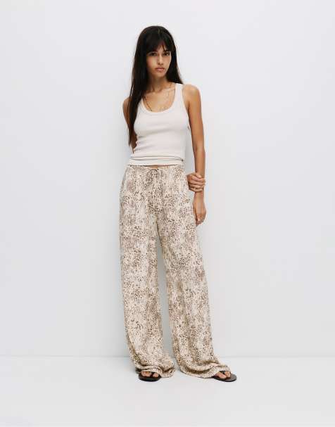 Pull&Bear - Rustieke broek met dierenprint in luipaardprint - view 1