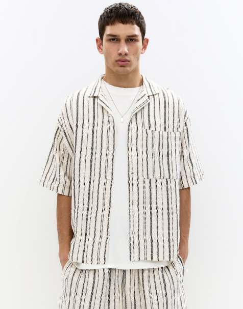 Pull&Bear - Rustik skjorte med striber - view 1