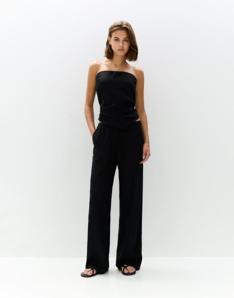 Pull&Bear – Rustikale Jogginghose in Schwarz - view 1