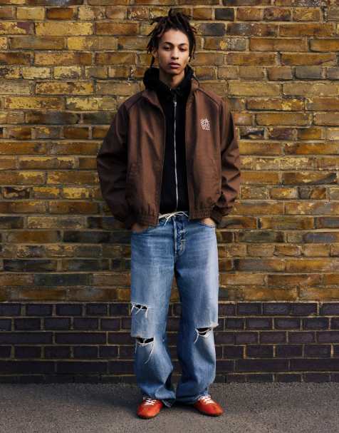 Pull&Bear rutig jacka i brunt - view 1