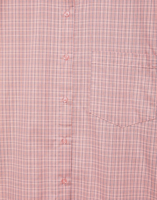 Pull&Bear rutig skjorta med ficka i rosa, 7 av 7