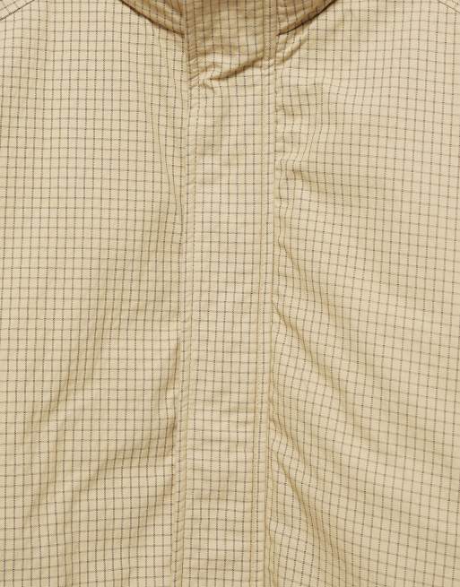 Pull&Bear rutig vadderad jacka i beige, 7 av 7