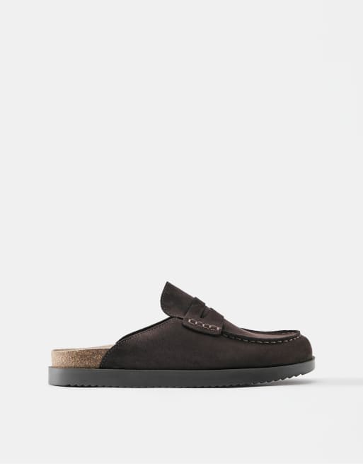 Pull&Bear sabot con dettaglio a morsetto marroni