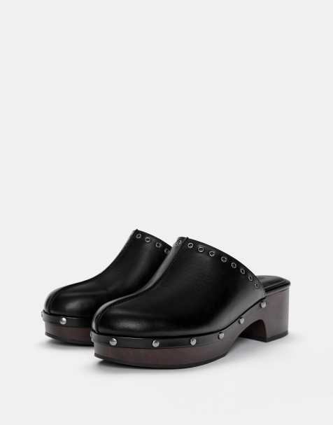 Pull&Bear - Sabots à clous - Noir - view 1