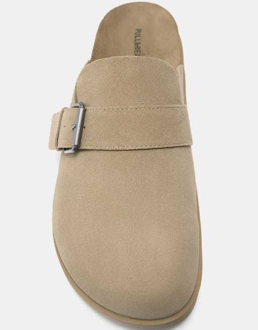 Pull&Bear - Sabots en cuir à boucles - Écru, 4 de 4