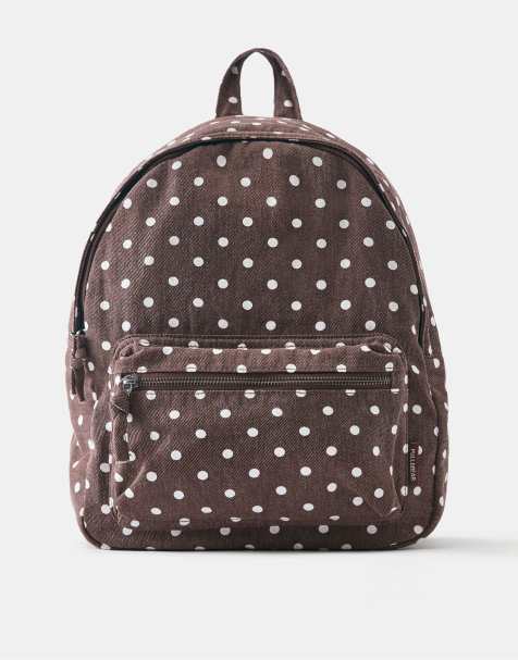 Pull&Bear - Sac à dos à pois - Marron - view 1