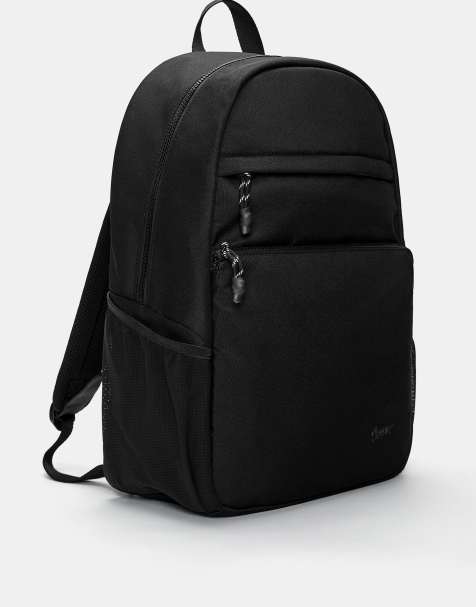Pull&Bear - Sac à dos avec détail en nylon - Noir - view 1