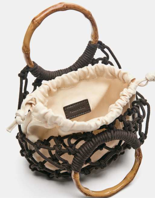Pull&Bear - Sac à main en tulle - Marron, 4 de 4