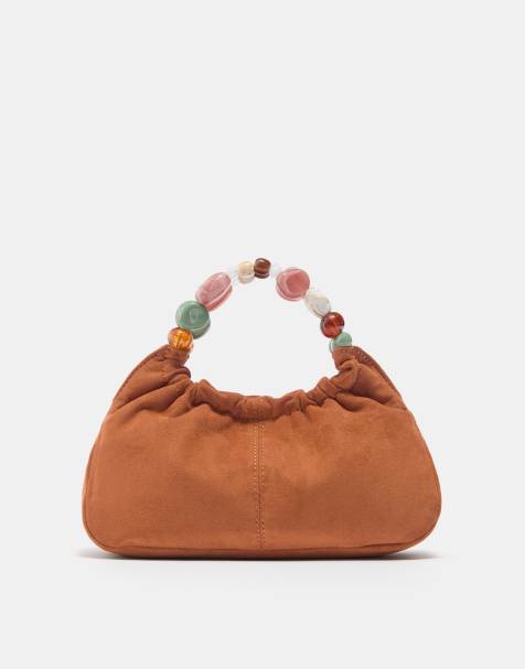 Pull&Bear - Sac à main orné de perles - Orange - view 1