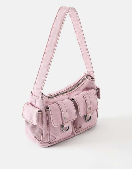 Pull&Bear - Sac bandoulière à plusieurs poches - Rose, 2 de 5