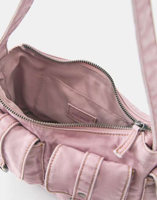 Pull&Bear - Sac bandoulière à plusieurs poches - Rose, 4 de 5