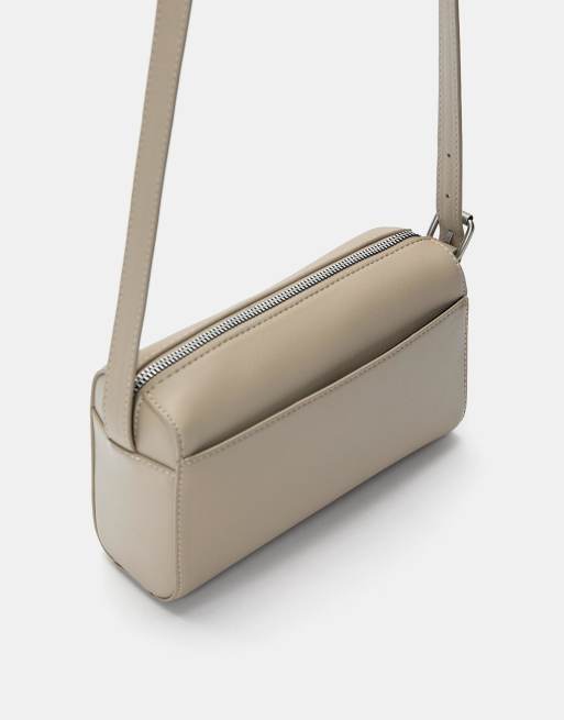 Pull&Bear - Sac bandoulière à poche - Écru, 2 de 4