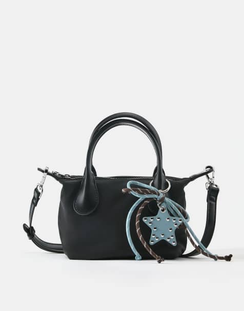 Pull&Bear - Sac bandoulière en nylon orné - Noir - view 1