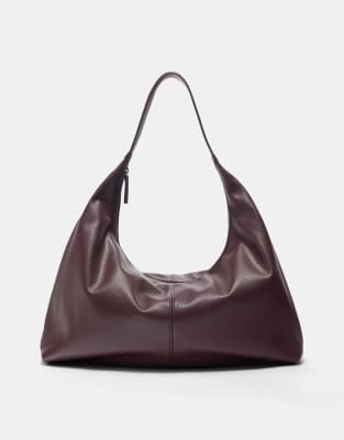 Pull & Bear - Sac cabas - Bordeaux-Rouge