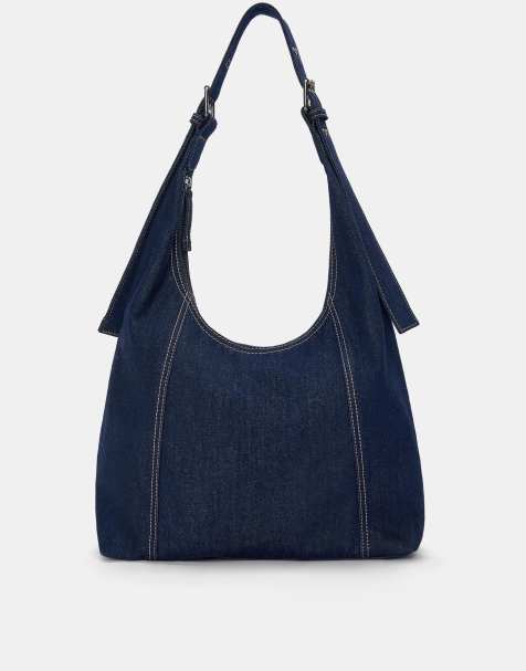 Pull&Bear - Sac cabas en denim - Bleu - view 1
