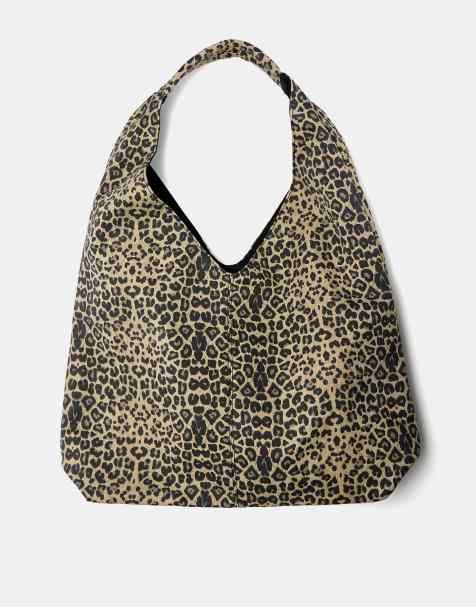 Pull&Bear - Sac cabas en toile à imprimé léopard - view 1