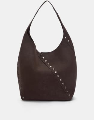Pull & Bear - Sac cabas - Marron