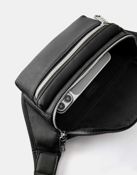 Pull&Bear sac ceinture multi-poches noir - view 1