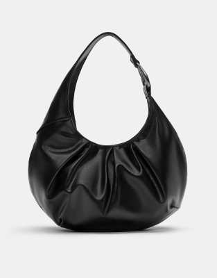 Pull & Bear - Sac porté épaule à anneau - Noir