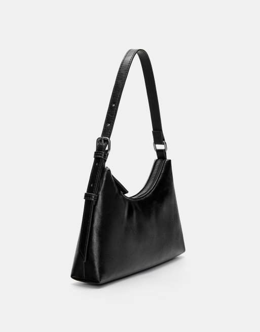 Pull&Bear - Sac porté épaule avec boucles - Noir, 2 de 4