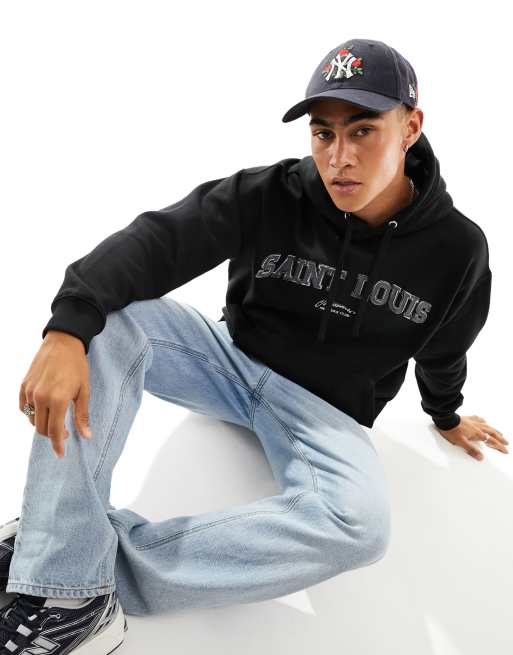 Pull&Bear - Saint Louis - Sort hættetrøje