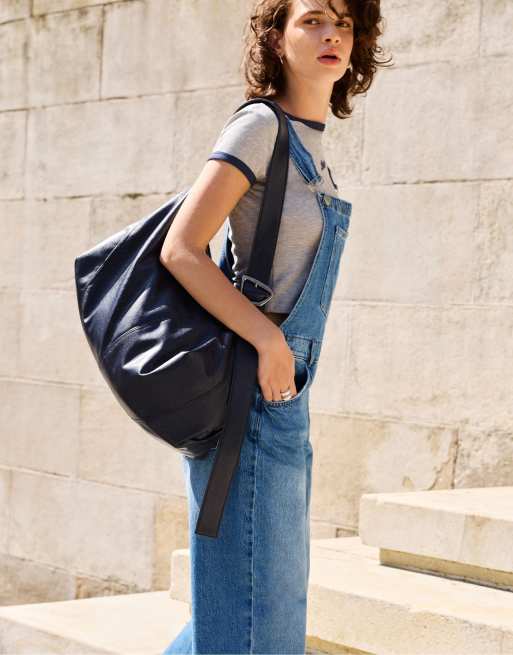 Pull&Bear salopette longue en jean bleue, 3 de 6