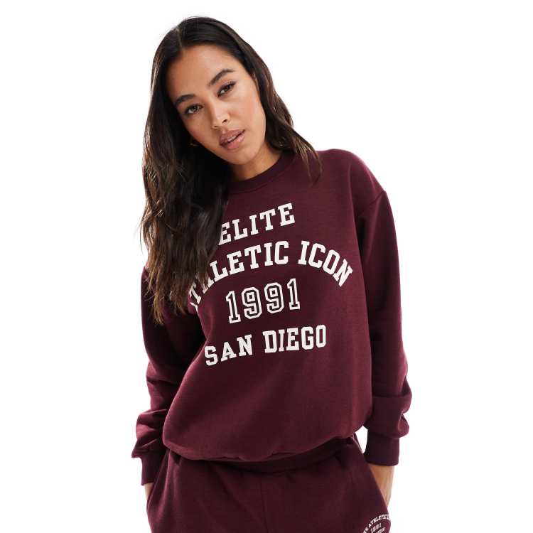 Brown Oversized Sweatshirt - Retro, Indie and Unique Fashion