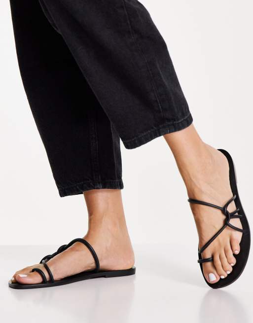 Pull&Bear – Sandalen in Weiß