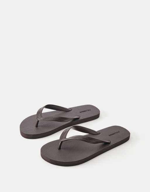 Pull&Bear - Sandalen met smalle bandjes in bruin, 2 van 4
