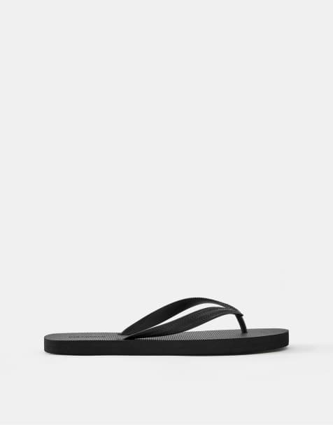 Pull&Bear - Sandalen met smalle bandjes in zwart - view 1