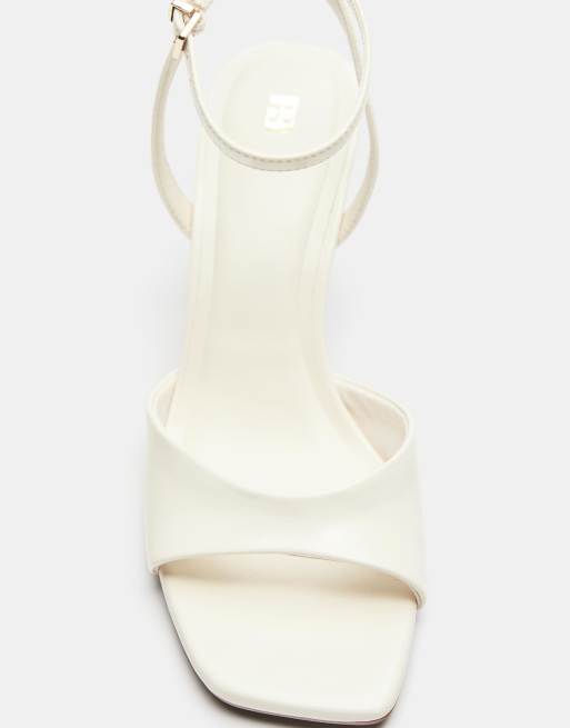 Pull&Bear - Sandales à talon - Écru, 2 de 4
