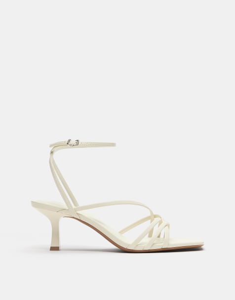 Pull&Bear - Sandales à talon et brides - Écru - view 1