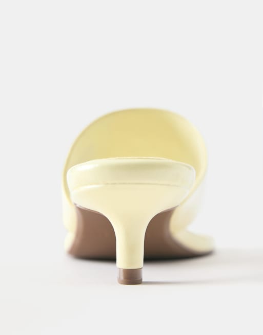 Pull&Bear - Sandales à talon et brides - Jaune, 3 de 4