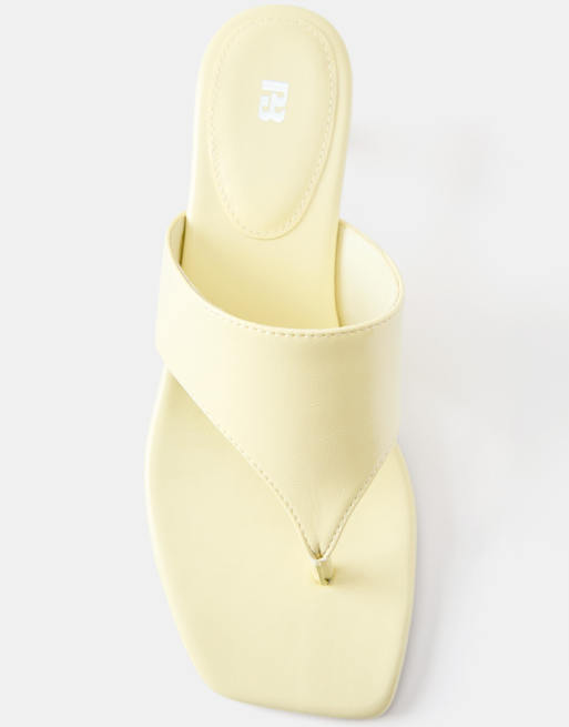 Pull&Bear - Sandales à talon et brides - Jaune, 4 de 4