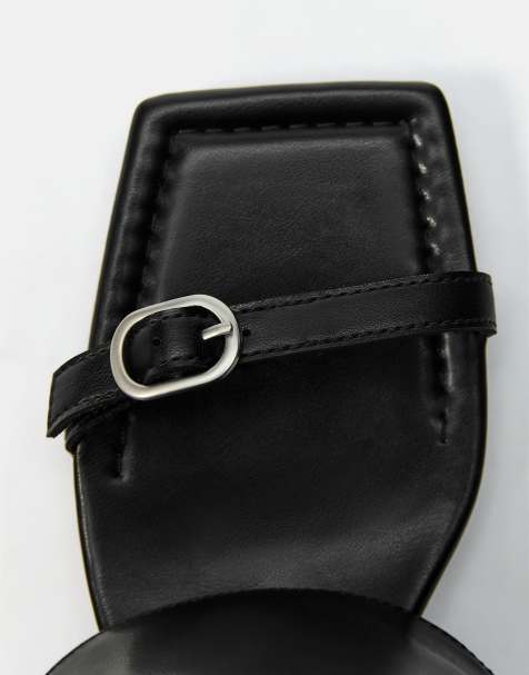 Pull&Bear - Sandales bottines à talon - Noir - view 1