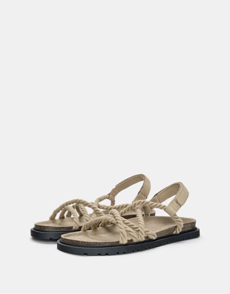 Pull&Bear - Sandales en corde - Écru - view 1