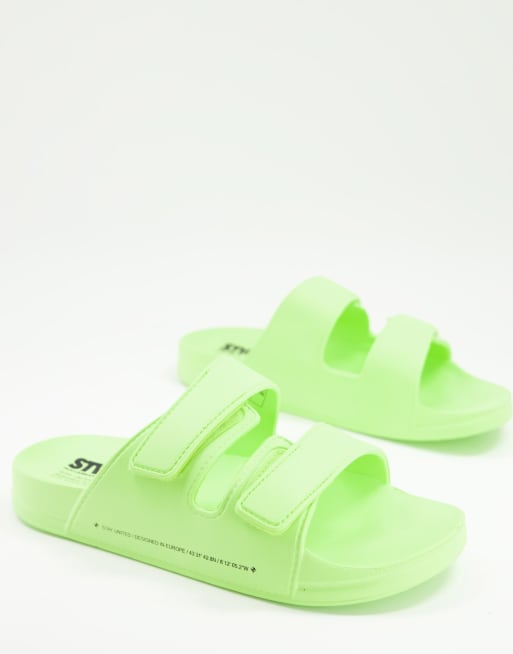 Pull&Bear - Sandales - Vert fluo