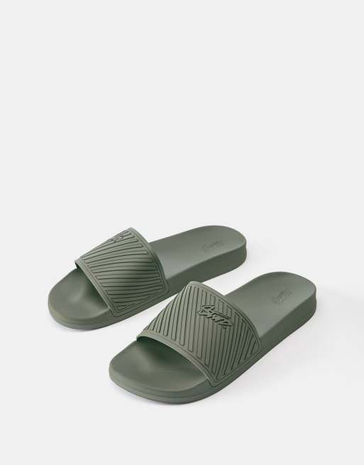 Pull&Bear - Sandali gommati kaki, 2 di 4
