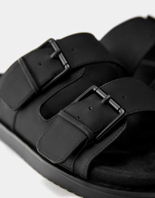 Pull&Bear - Sandali neri con fibbie, 4 di 4