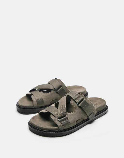 Pull&Bear - Sandali tecnici color tortora