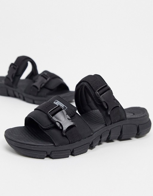 Pull&Bear sandals in black